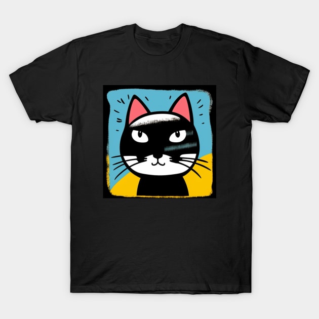 Cat Drawing T-Shirt by jeanmbart